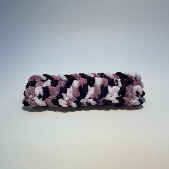 Handmade Women’s/Junior’s Winter Headband/Ear Wrap - Variegated Purple - Picture 3 of 9
